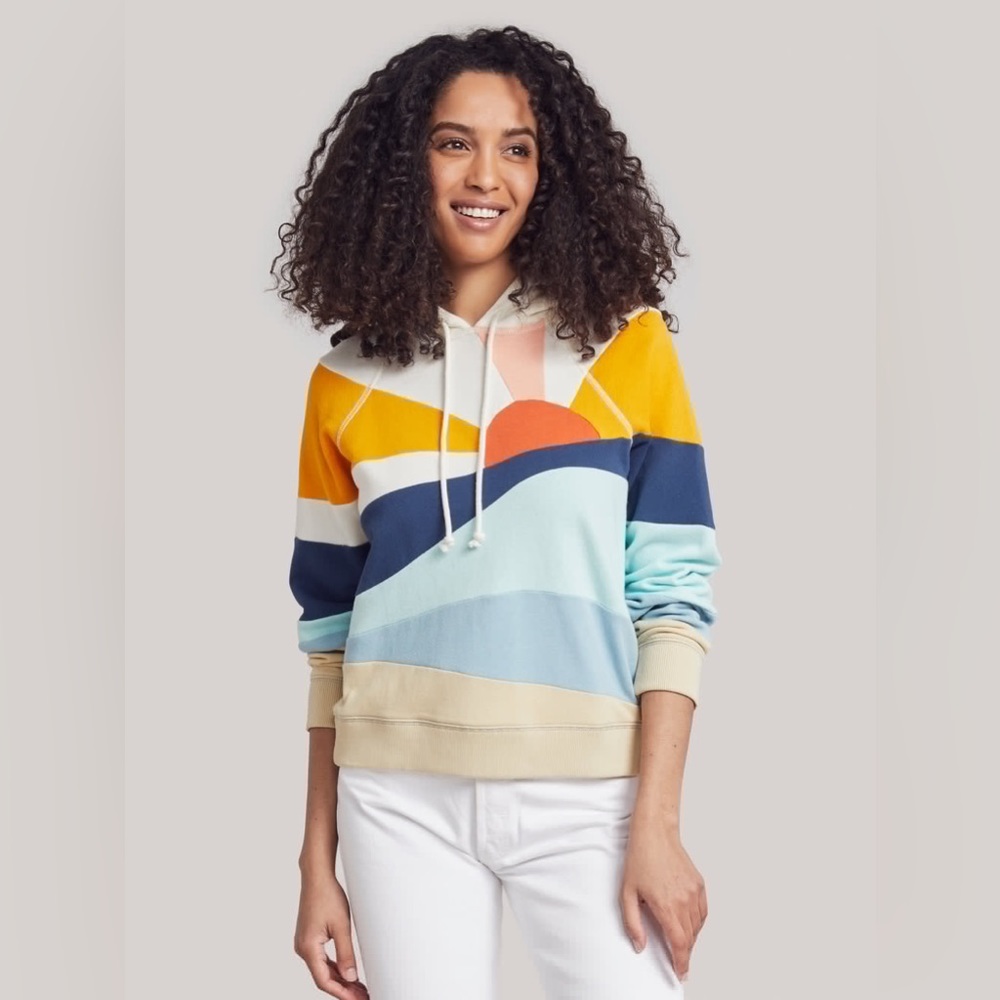 Faherty Soleil Hoodie Sun and Sea Multicolor Women’s Size Large